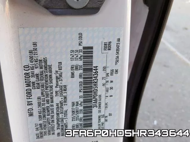 3FA6P0HD5HR343644 фото 2