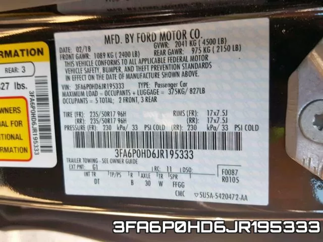 3FA6P0HD6JR195333 фото 2