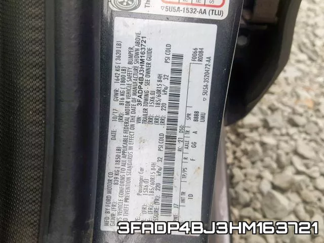 3FADP4BJ3HM163721 фото 2