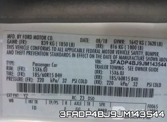 3FADP4BJ9JM143544 фото 10