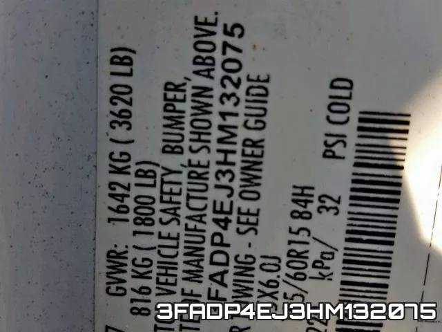 3FADP4EJ3HM132075 фото 2