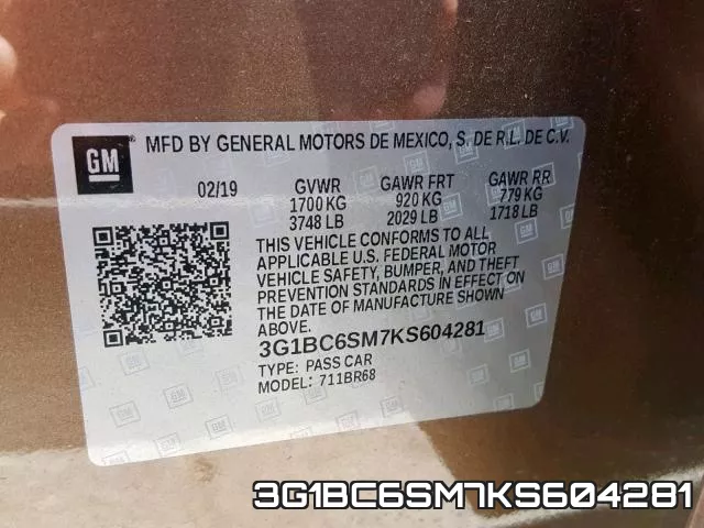 3G1BC6SM7KS604281 фото 2