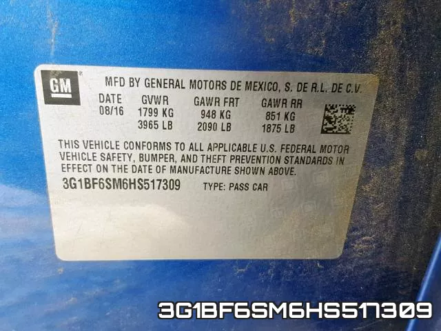 3G1BF6SM6HS517309 фото 2