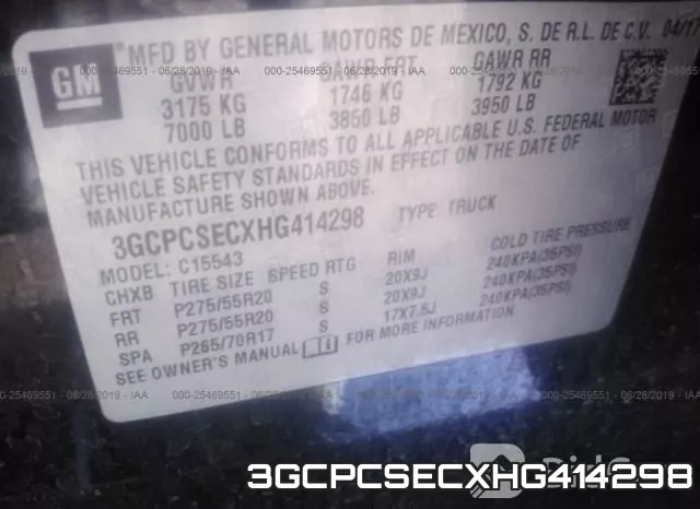 3GCPCSECXHG414298 фото 10