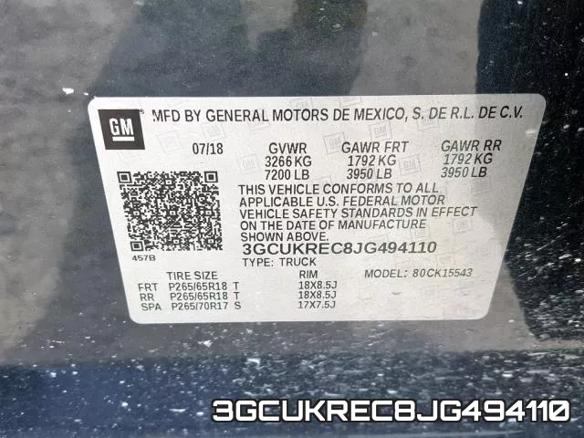 3GCUKREC8JG494110 фото 2