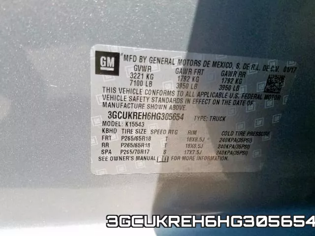 3GCUKREH6HG305654 фото 2