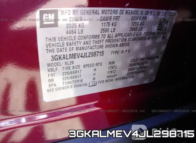 3GKALMEV4JL298715 фото 10