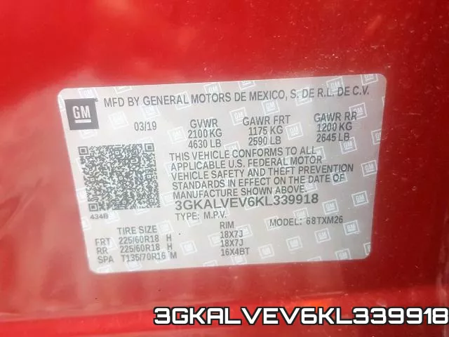 3GKALVEV6KL339918 фото 2