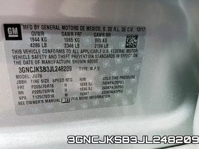 3GNCJKSB3JL248209 фото 2