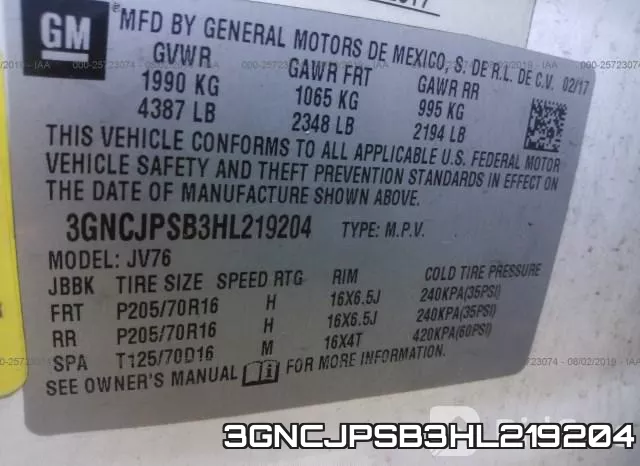 3GNCJPSB3HL219204 фото 9