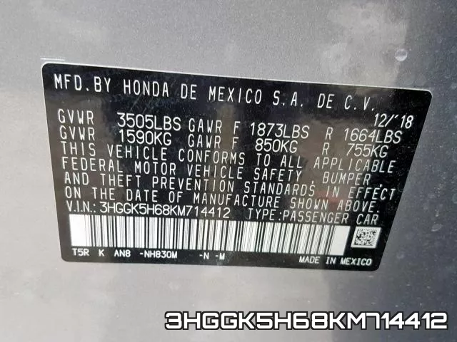 3HGGK5H68KM714412 фото 2