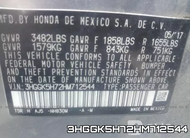 3HGGK5H72HM712544 фото 9