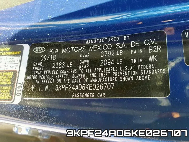 3KPF24AD6KE026707 фото 2