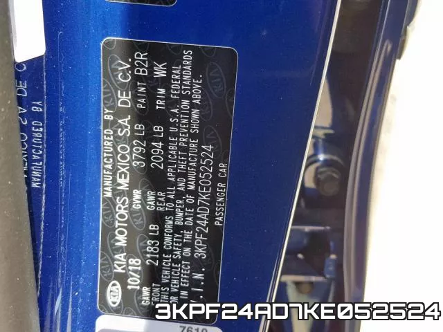 3KPF24AD7KE052524 фото 2