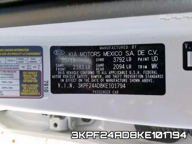 3KPF24AD8KE101794 фото 2