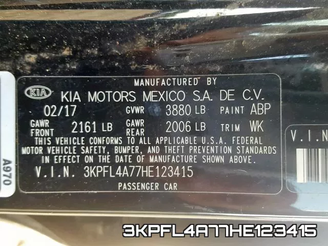 3KPFL4A77HE123415 фото 2