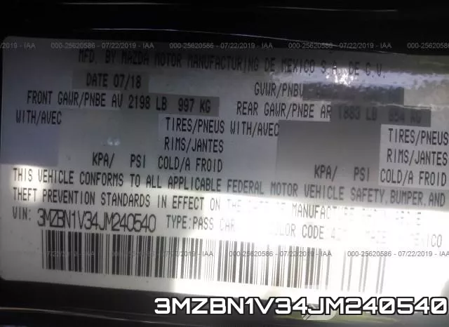 3MZBN1V34JM240540 фото 10