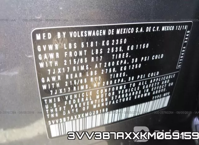3VV3B7AXXKM069159 фото 10