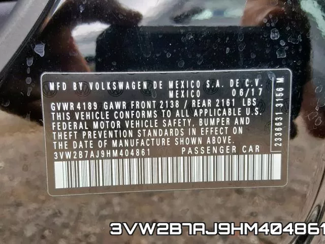 3VW2B7AJ9HM404861 фото 2