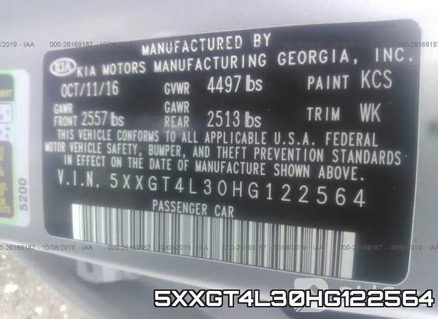 5XXGT4L30HG122564 фото 10