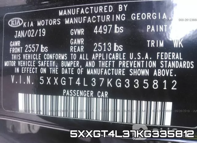5XXGT4L37KG335812 фото 10