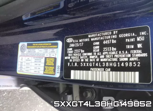5XXGT4L38HG149852 фото 9