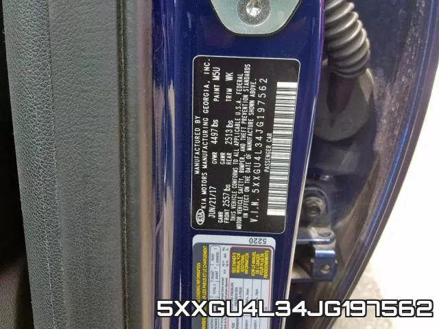 5XXGU4L34JG197562 фото 2
