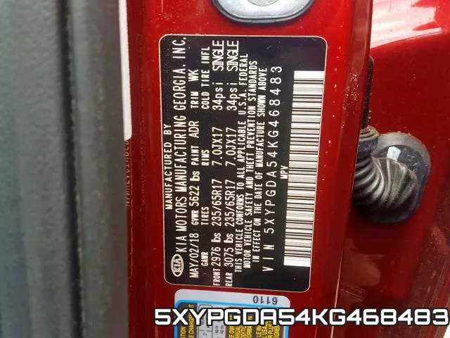 5XYPGDA54KG468483 фото 2