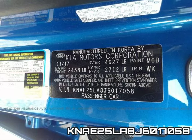 KNAE25LA8J6017058 фото 10