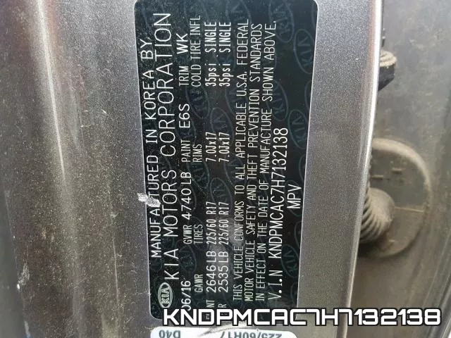 KNDPMCAC7H7132138 фото 2