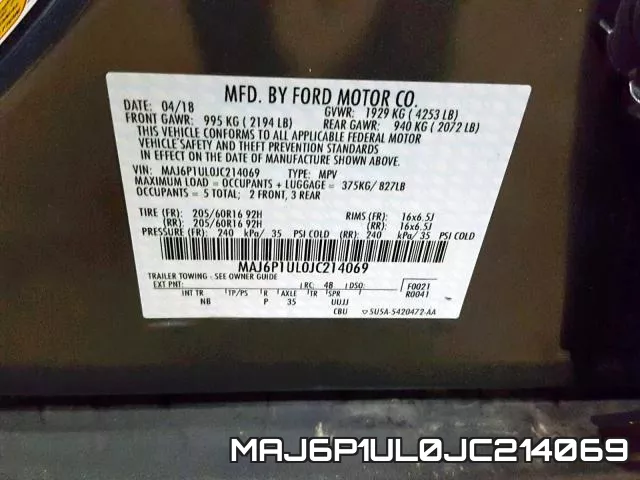 MAJ6P1UL0JC214069 фото 2