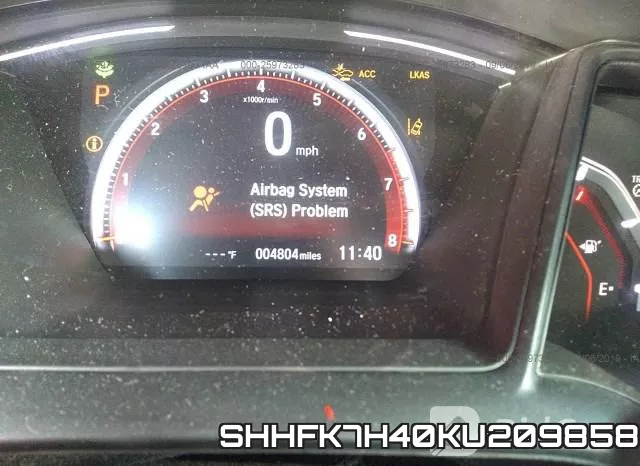 SHHFK7H40KU209858 фото 8