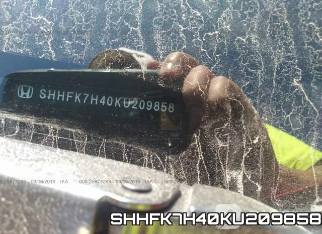 SHHFK7H40KU209858 фото 10