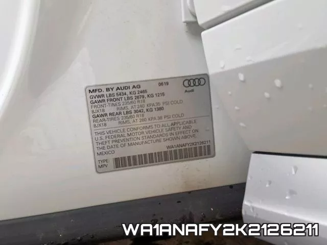 WA1ANAFY2K2126211 фото 2
