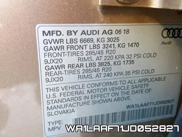 WA1LAAF71JD052827 фото 2