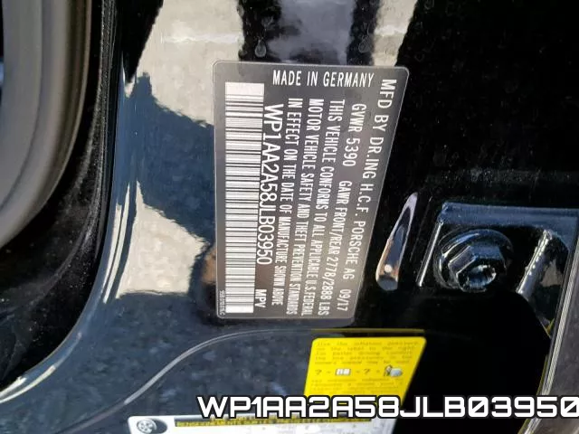 WP1AA2A58JLB03950 фото 2