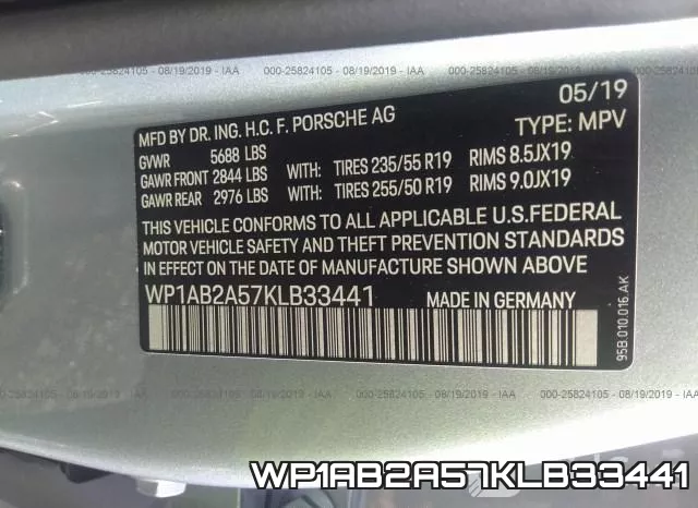 WP1AB2A57KLB33441 фото 10