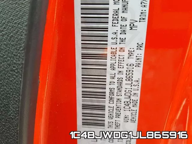 1C4BJWDG1JL865916 фото 2