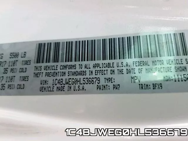 1C4BJWEG0HL536679 фото 2