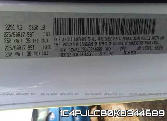 1C4PJLCB0KD344689 фото 10