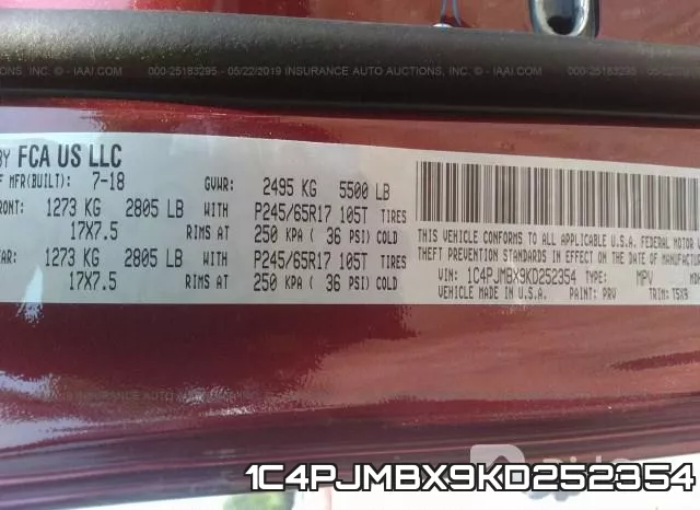 1C4PJMBX9KD252354 фото 10