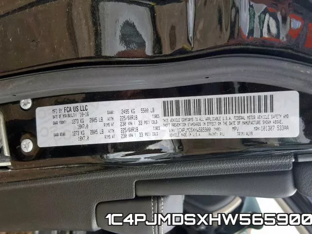1C4PJMDSXHW565900 фото 2