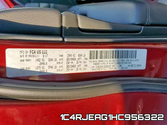 1C4RJEAG1HC956322 фото 2