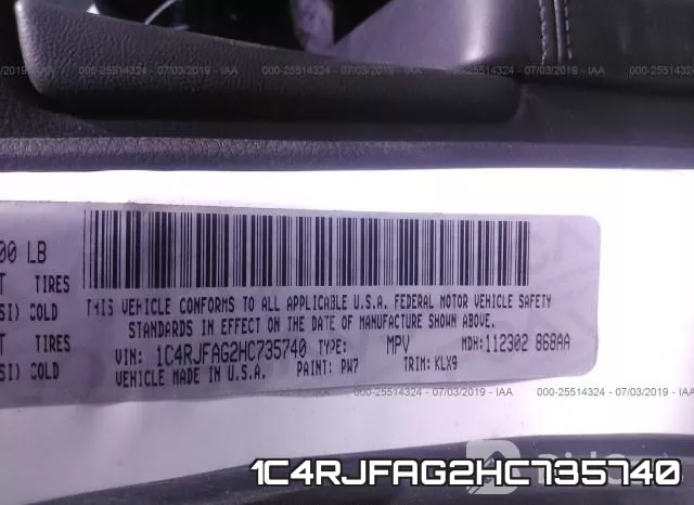 1C4RJFAG2HC735740 фото 10