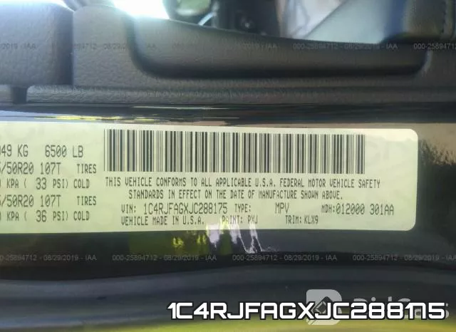 1C4RJFAGXJC288175 фото 10