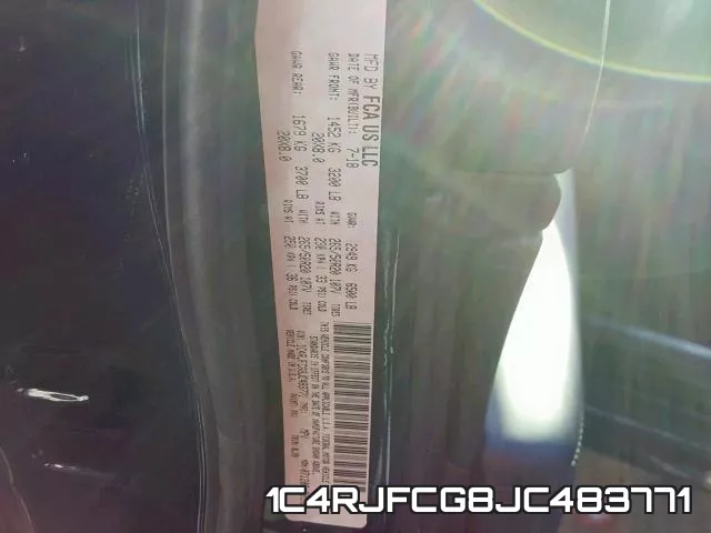 1C4RJFCG8JC483771 фото 2