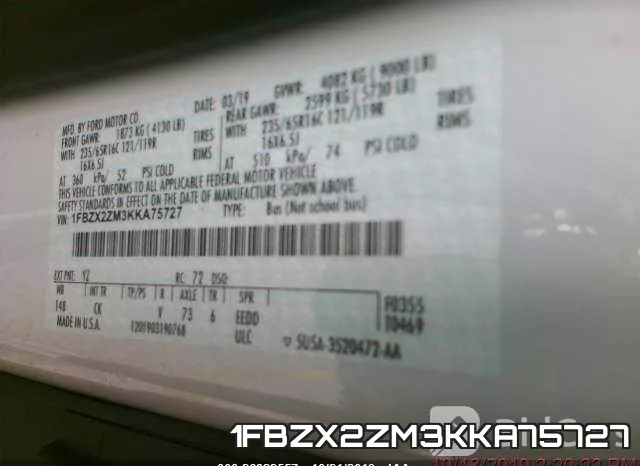 1FBZX2ZM3KKA75727 фото 6