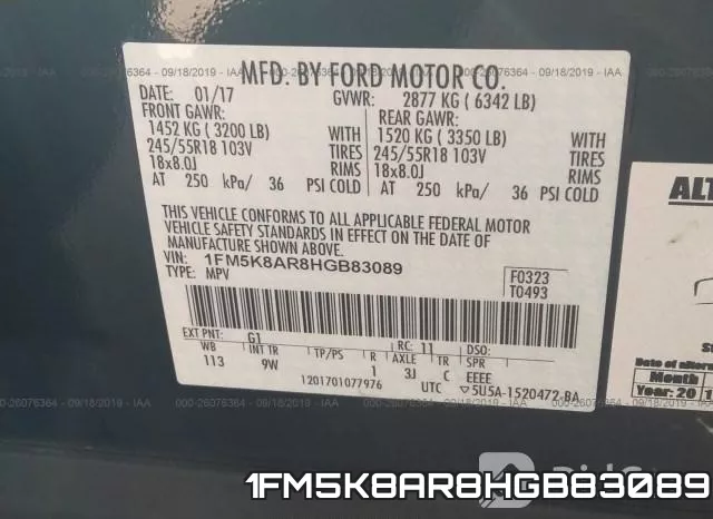 1FM5K8AR8HGB83089 фото 10
