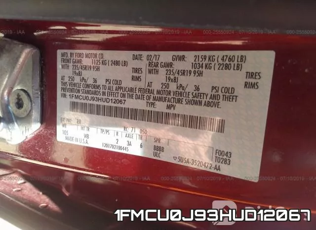 1FMCU0J93HUD12067 фото 10