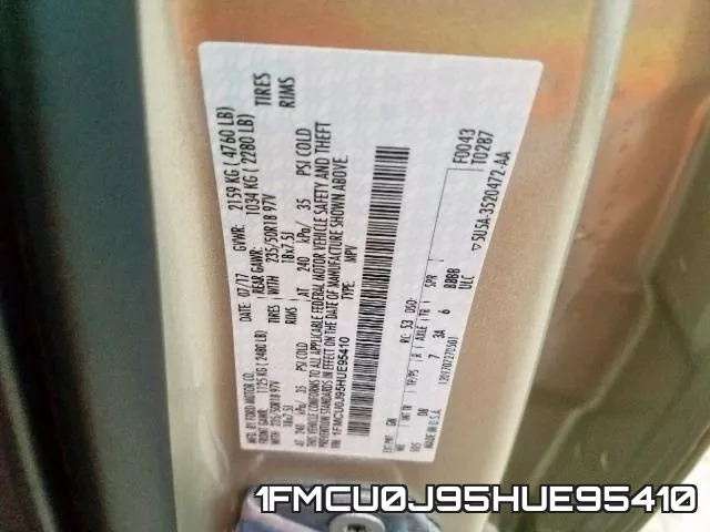 1FMCU0J95HUE95410 фото 2
